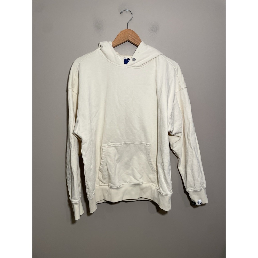 Venque 99% Normal 1% Amoo Hoodie Sweatshirt Men's Small Embroidered Cream - Picture 2 of 8